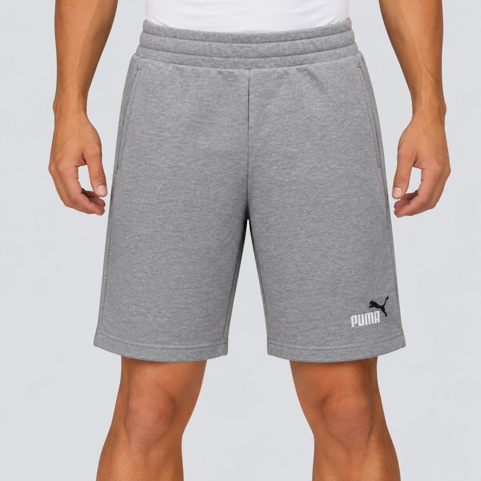 Shorts Puma Ess 2 Color No.1 Logo 10 TR Cinza