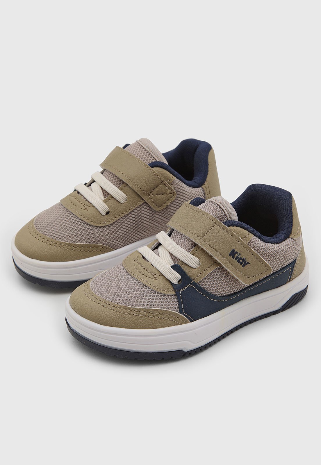 Infantil - Tênis Kidy Casual Têxtil Bege