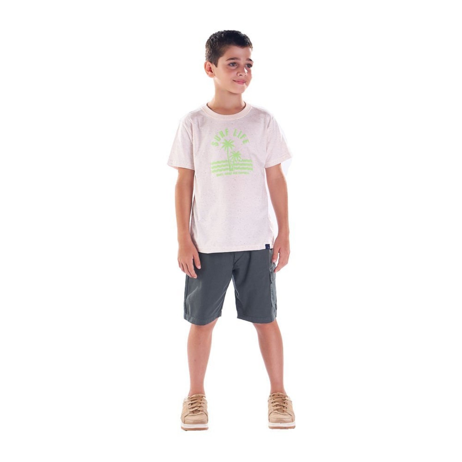 Infantil - Camiseta Menino - Natural - 48856-68 Bege