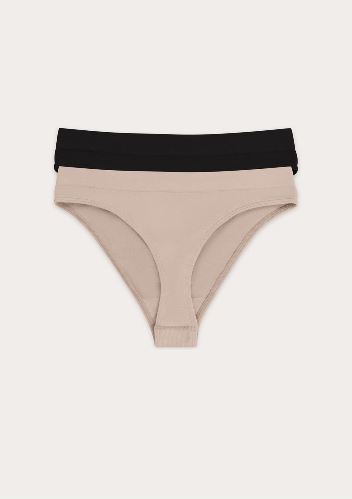 Vista 2 Kit 2 Calcinhas Fio Dental Sem Costura Hering HERING INTIMATES preto HERING INTIMATES preto