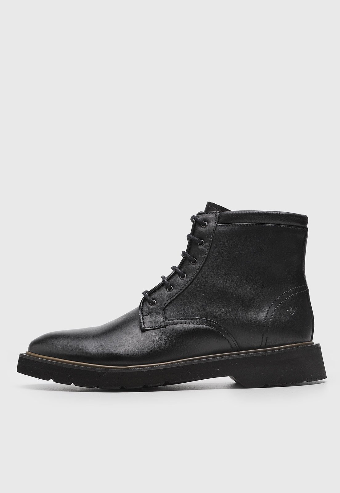 Bota de Couro Masculina Dudalina Cano Médio Preta