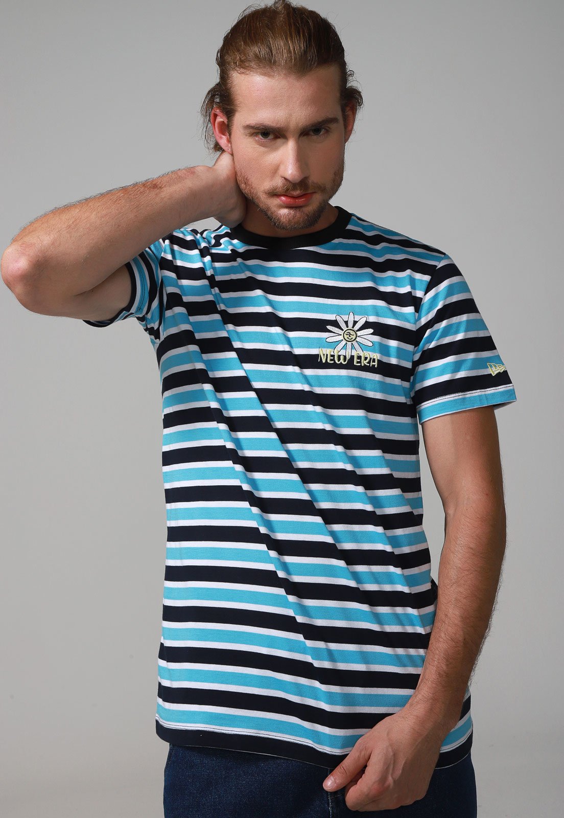 Camiseta New Era Soundtrack Stripes Azul