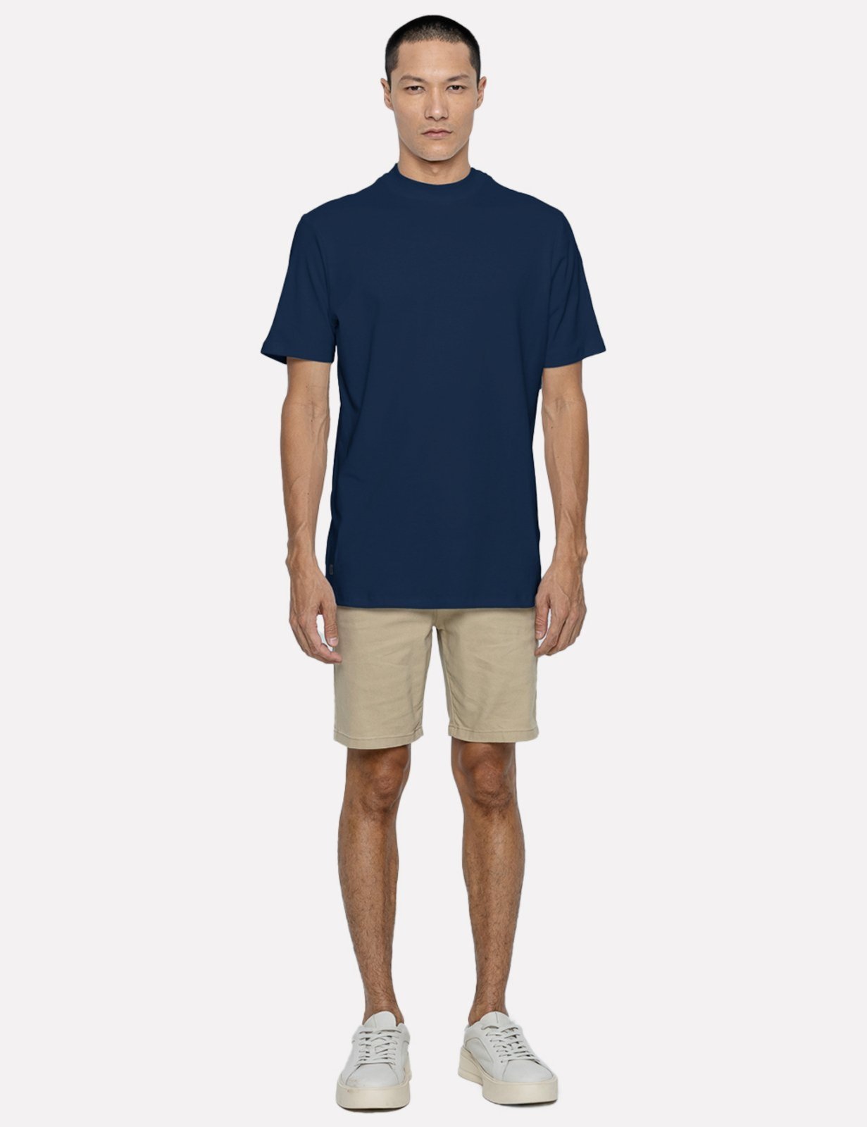 Camiseta K&J Black Masculina Slim Premium Suedine Egípcio GA Azul Marinho