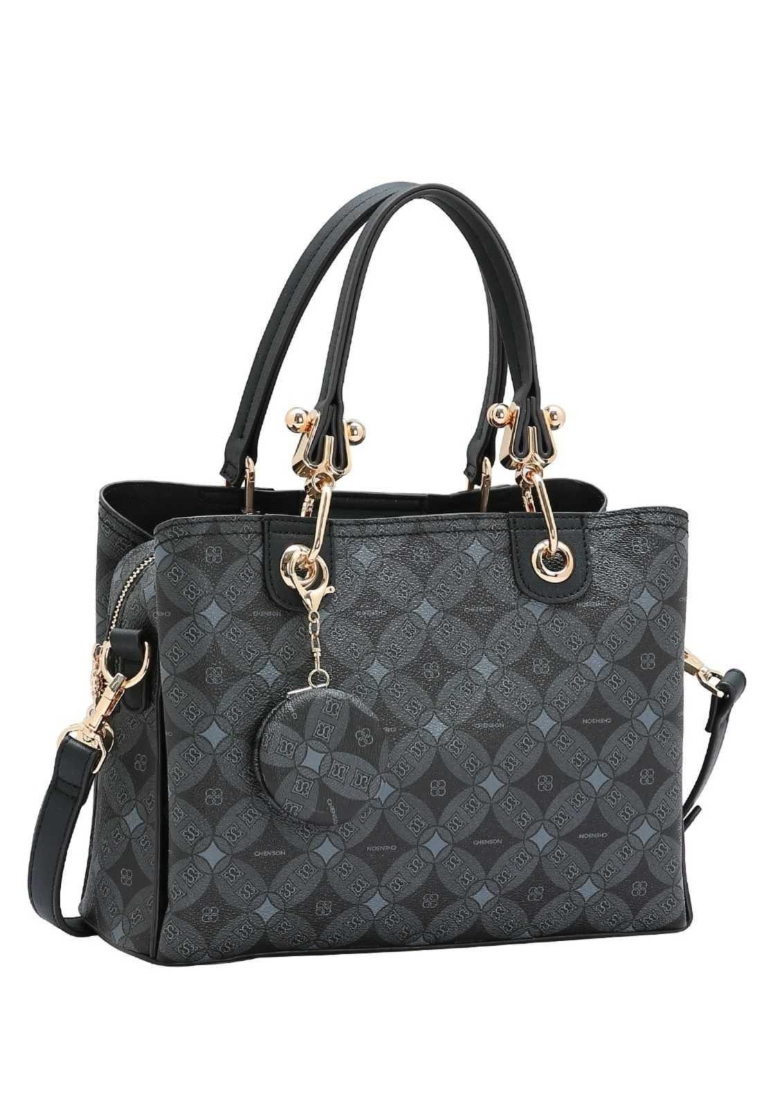 Bolsa Feminina Chenson Monograma Contemporâneo 3485378 Preto