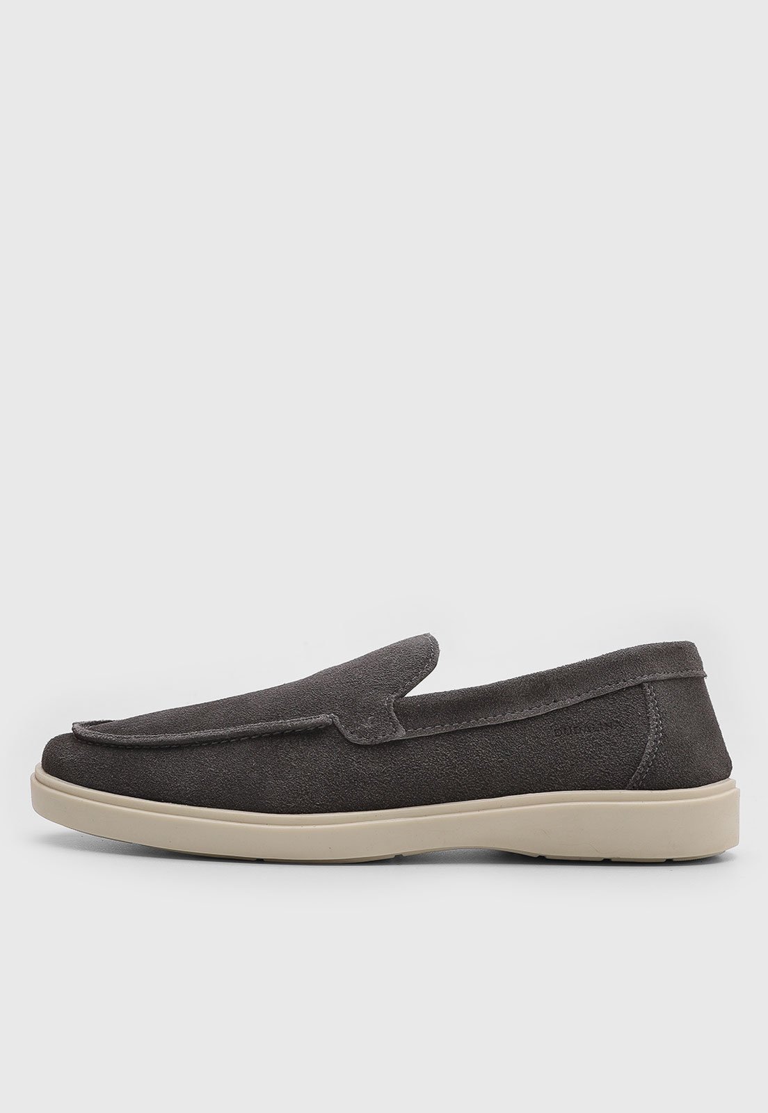 Mocassim de Couro Masculino Dudalina Camurça Cinza