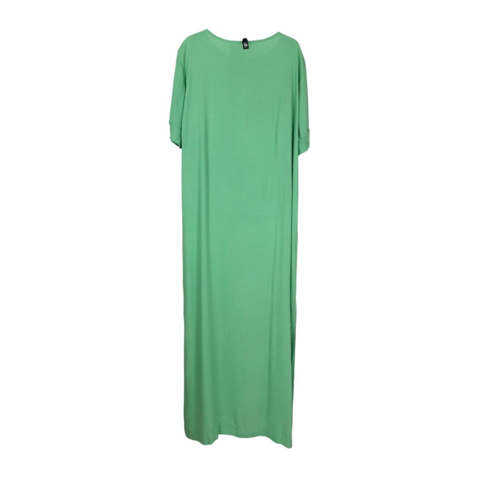 Vista 3 Vestido Longo Solto Com Fenda Colcci Colcci verde