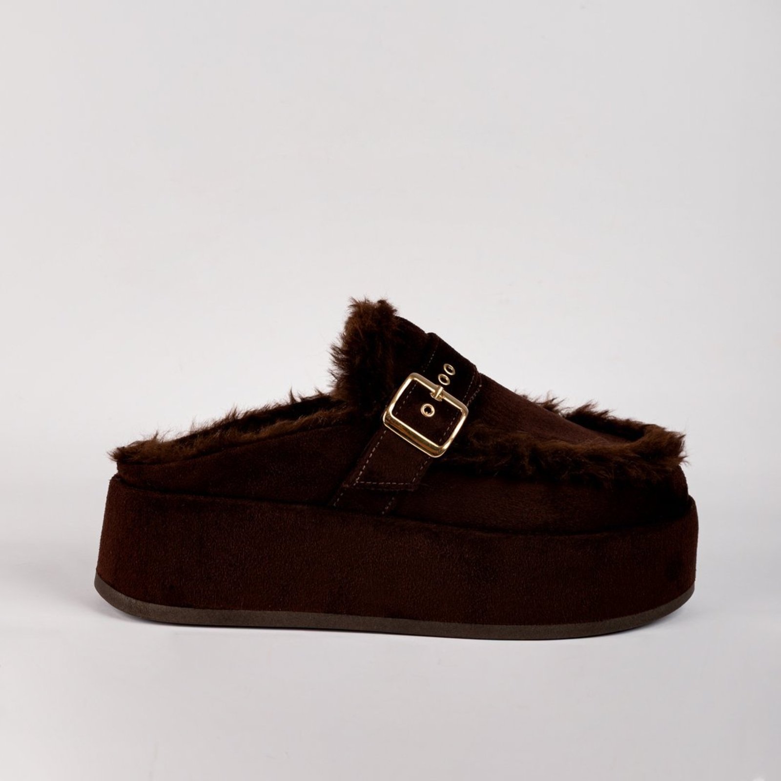 Mule Clog Julie Giulia Bardo Marrom Escuro