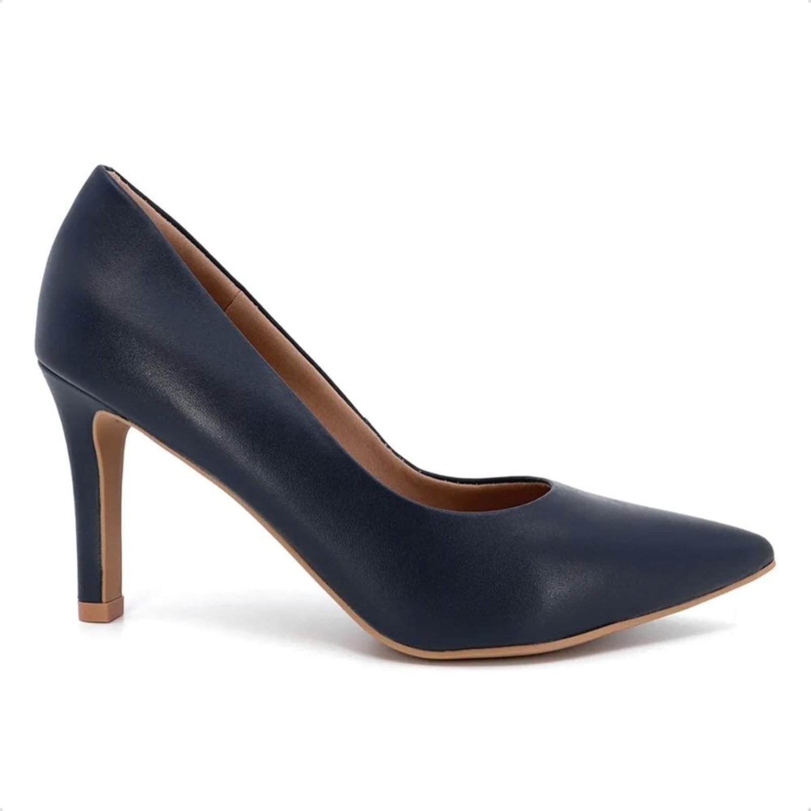 Scarpin Usaflex Feminino Casual Bico Fino AD0601 Azul Marinho
