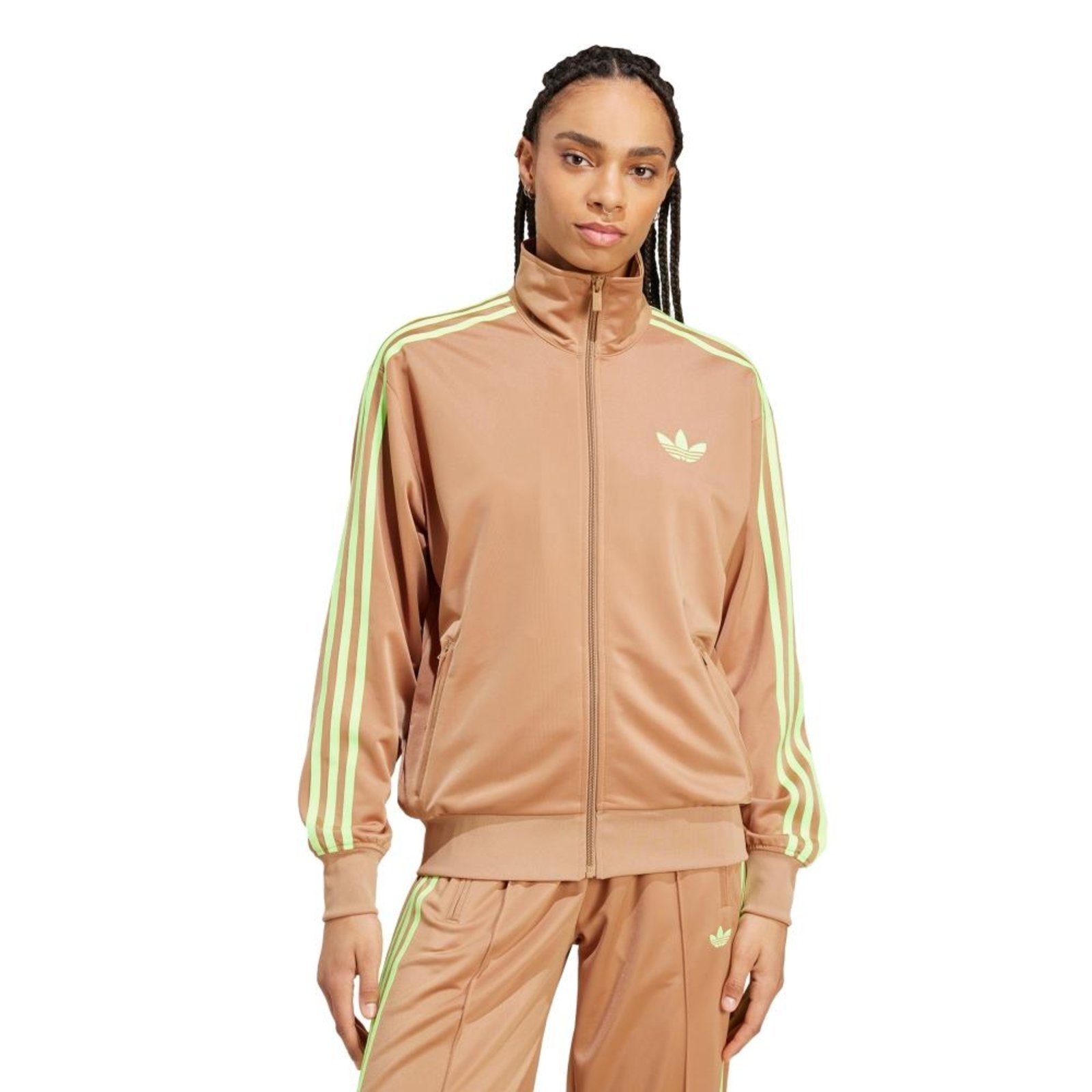 Jaqueta Folgada Adicolor Classic Firebird adidas Originals Marrom