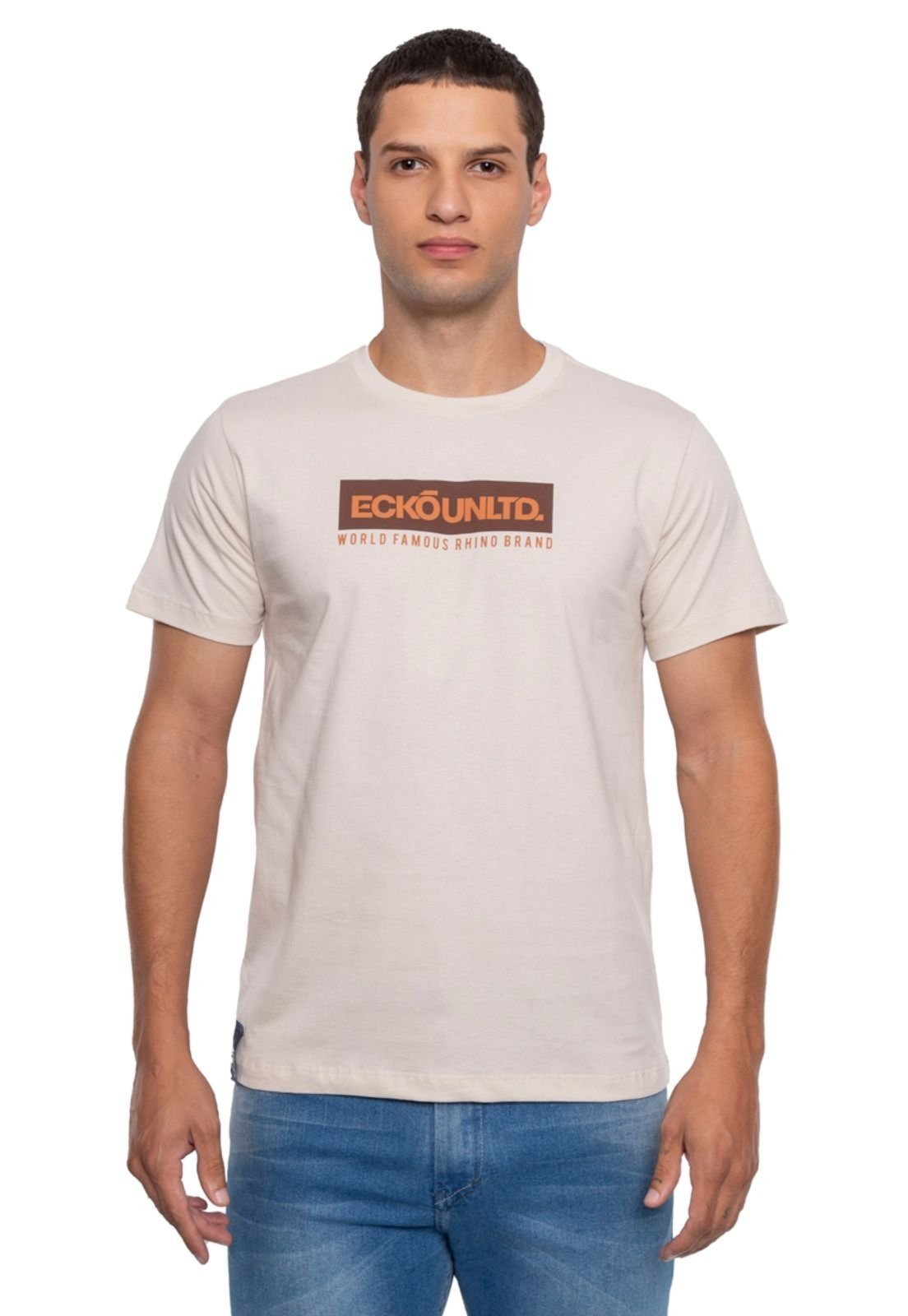 Camiseta Ecko Estampada Branca