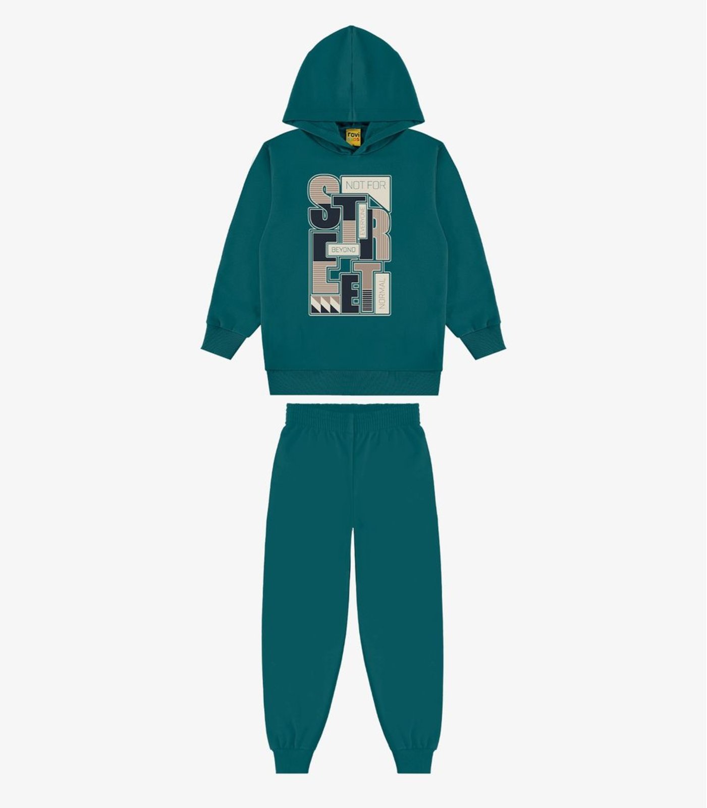 Infantil - Conjunto Blusão Com Capuz E Calça Rovi Verde