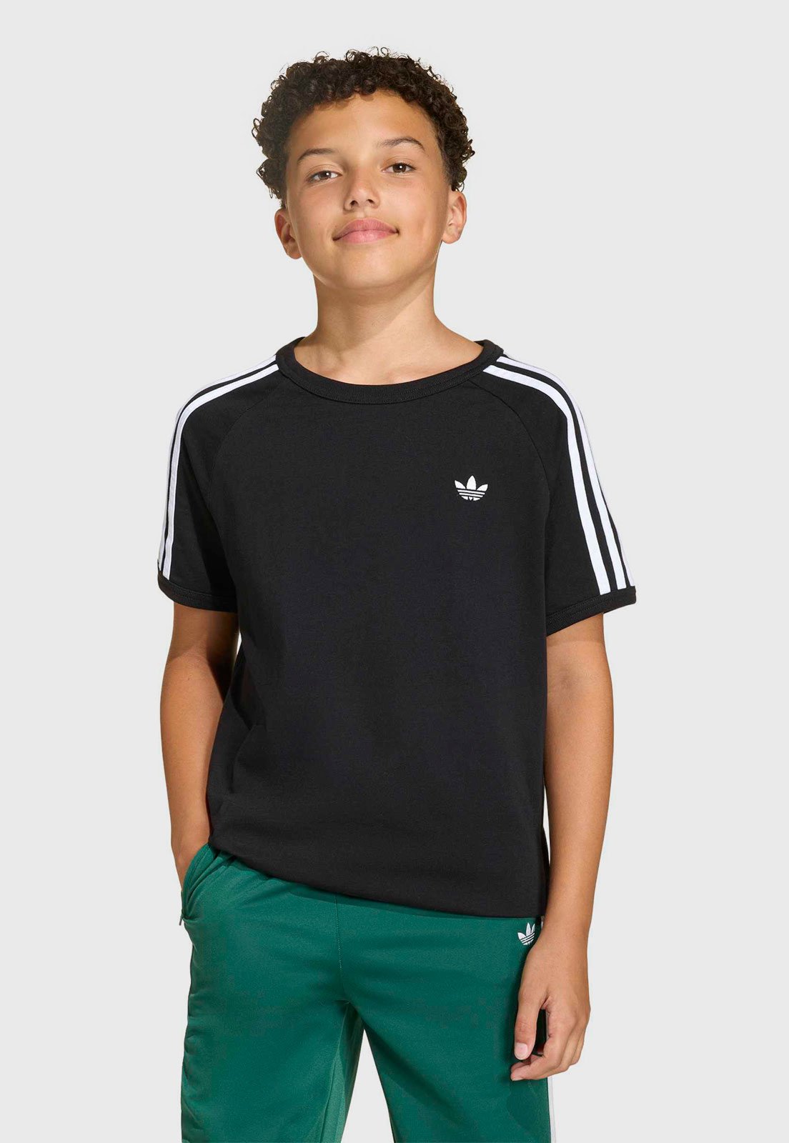 Infantil - Camiseta adidas Originals Listras Preto