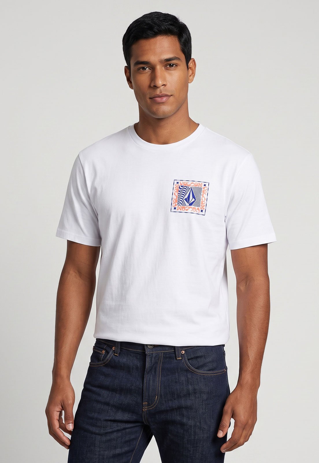 Camiseta Masculina Volcom Silk Tune Up Branca