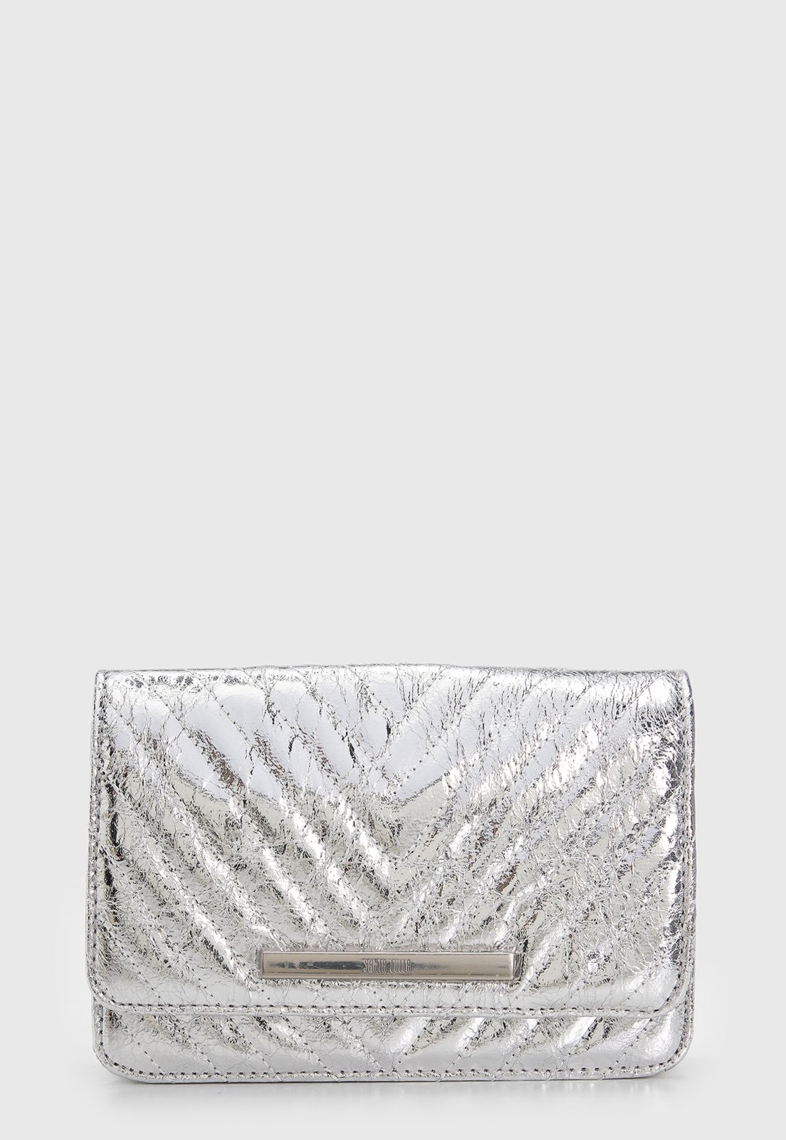 Bolsa Transversal Santa Lolla Alça Corrente Prata