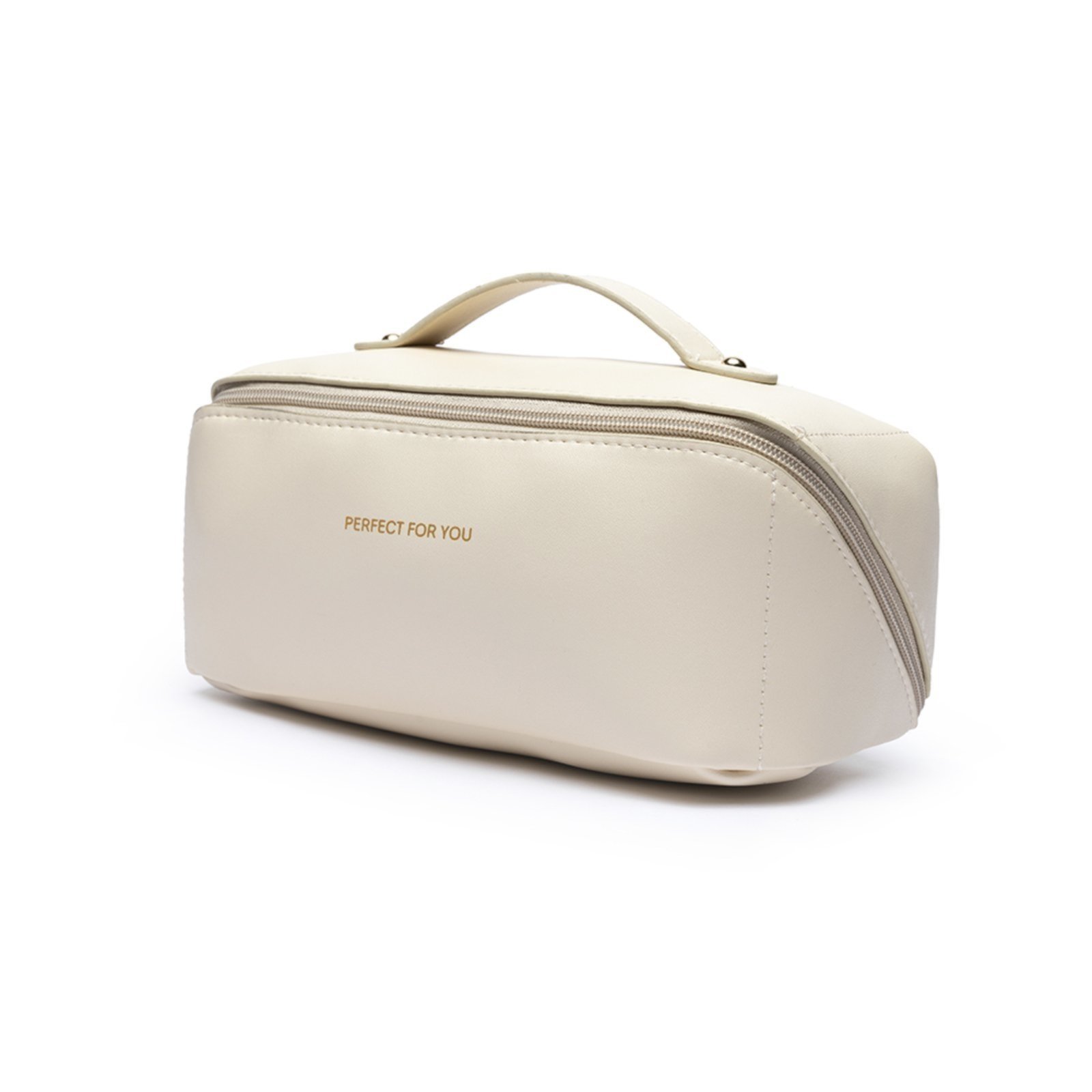 Vista 3 Nécessaire Bolsa Viagem Case Organizadora Espaçosa Unissex Perfect For You branco/off-white