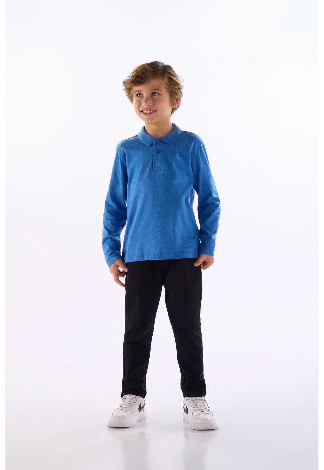 Infantil - Camisa Polo em Algodão Quimby Branco