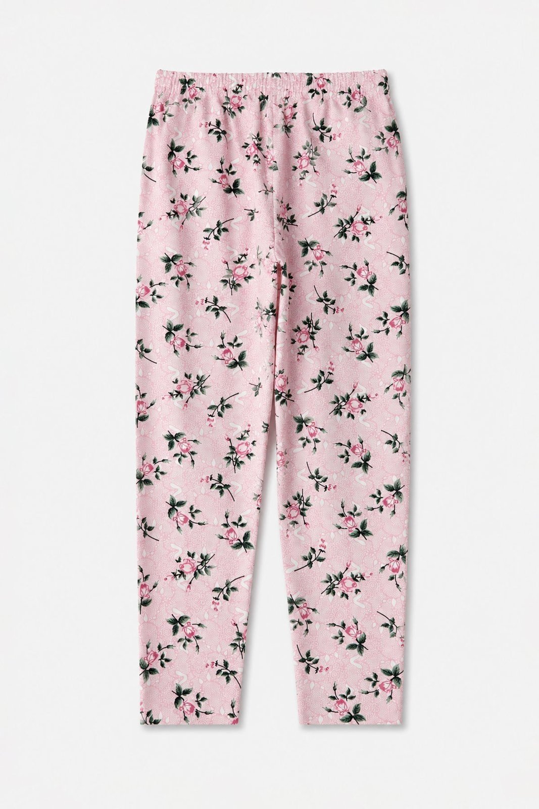 Infantil - Calça Legging Cotton Estampa Flores - Rosa