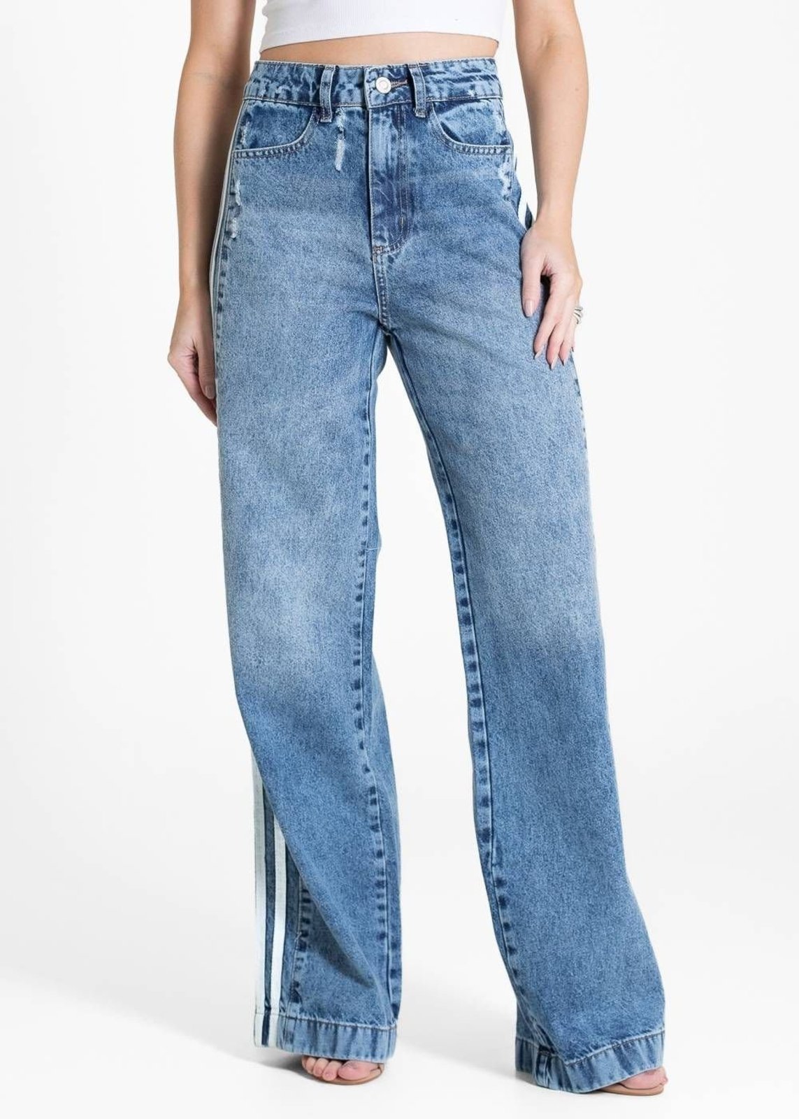 Calça Jeans Sawary Wide Leg - 283348 - Azul - Sawary