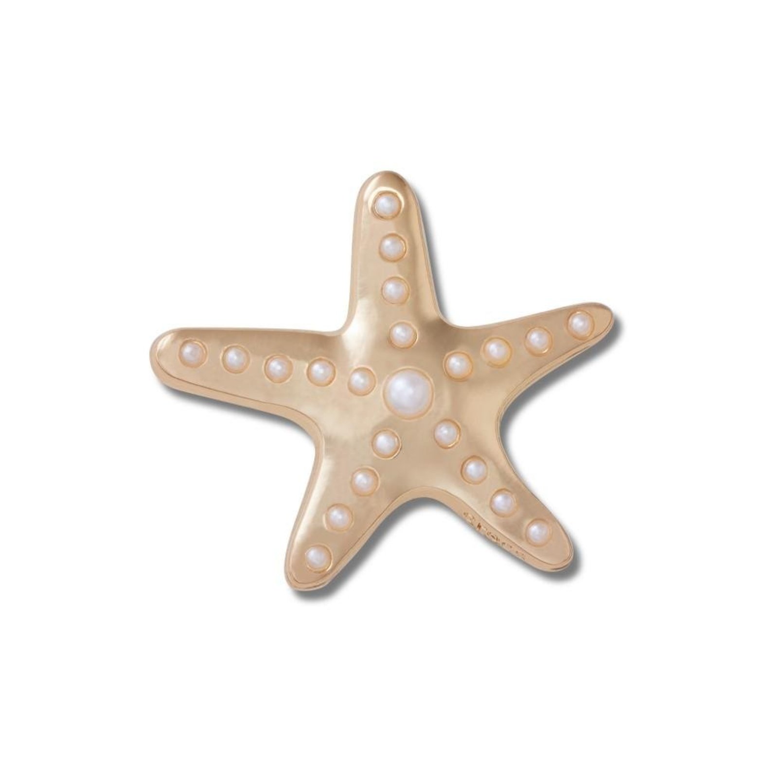 Infantil - Jibbitz™ Estrela do Mar Dourada com Pérolas Único Branco