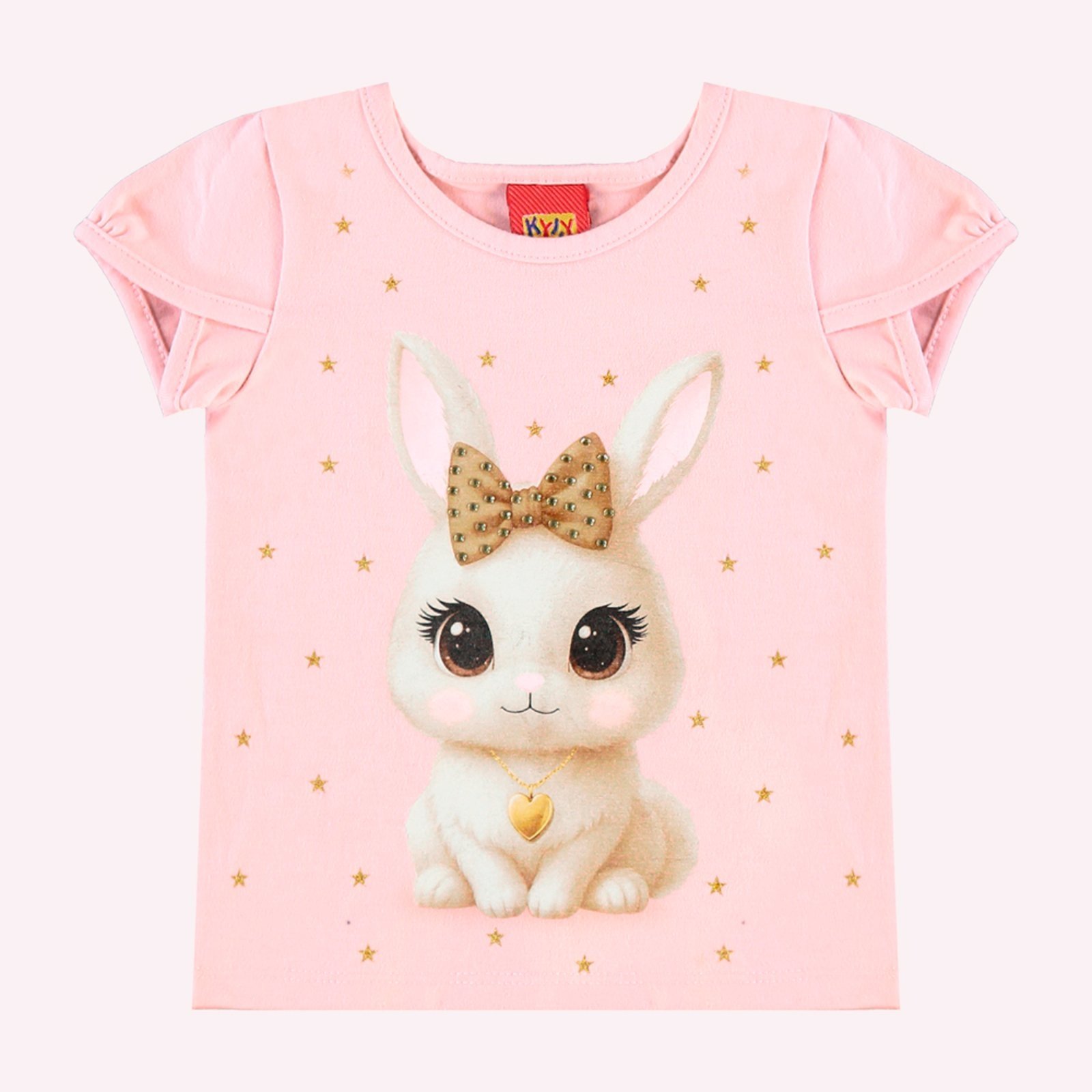 Vista 3 Infantil - Conjunto Menina Coelhinha Kyly rosa Kyly rosa