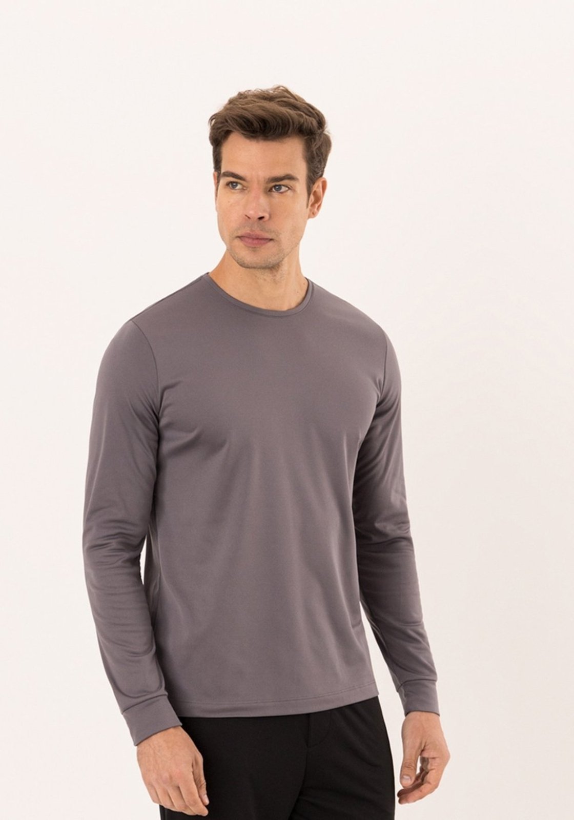 Camiseta De Mangas Longas Em Malha Com Proteção Térmica