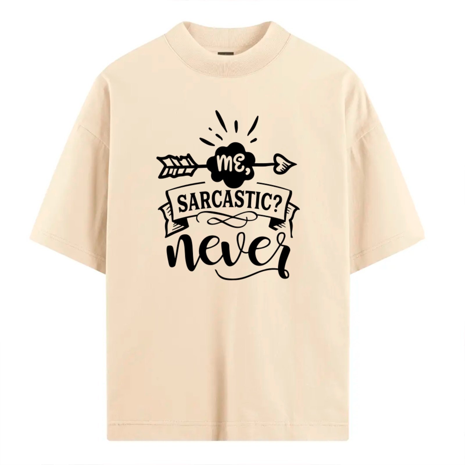 Vista 2 Camiseta Ousy Oversized Humor Irônico Sem Limites Unissex Off White off-white white ousy off-white white