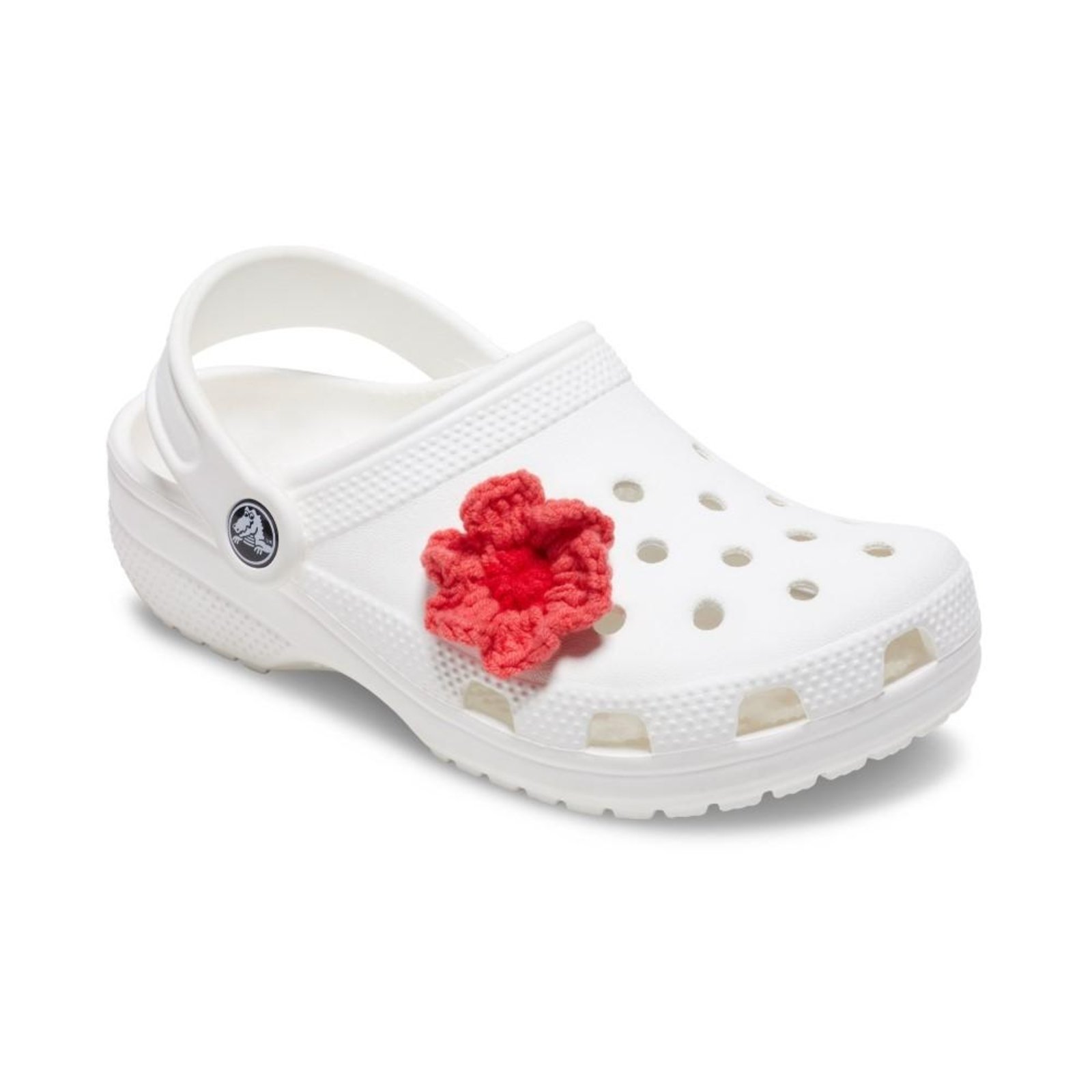 Vista 3 Infantil - Jibbitz™ Flor de Crochê Pink Branco Crocs branco pink