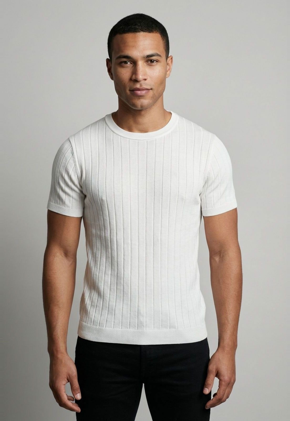 Camiseta Masculina Aeropostale Canelada Branca
