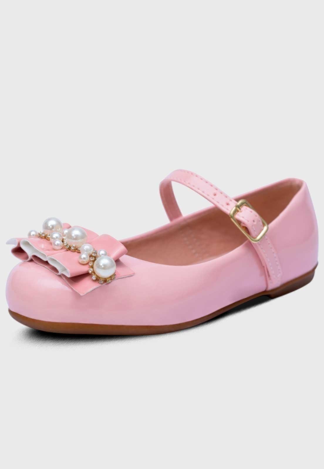 Infantil - Sapatilha Popidi Feminina Perola Sanfonado Rosa