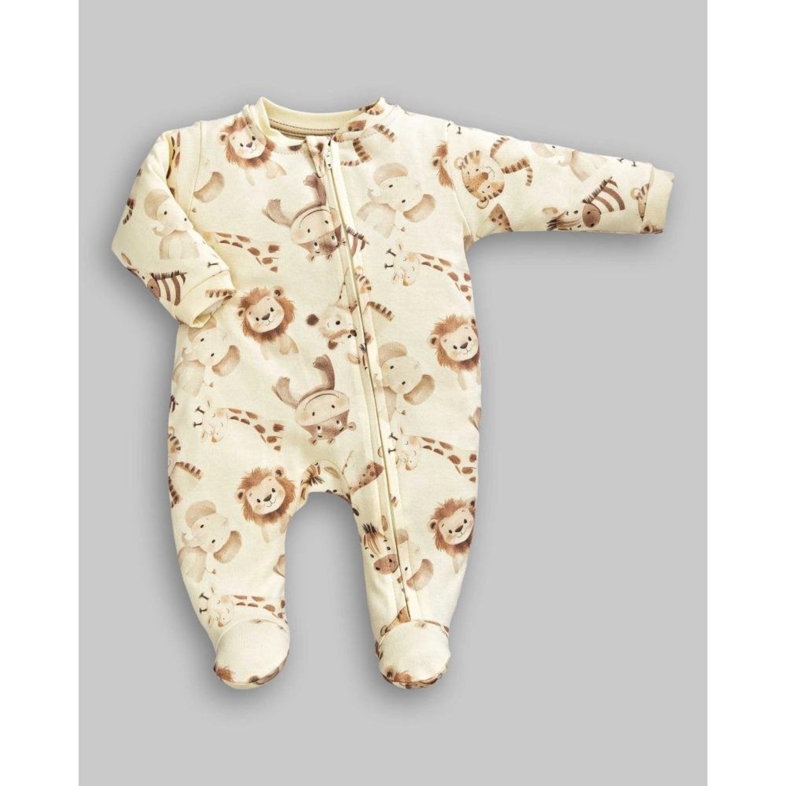 Infantil - Macacão Longo Safari Zíper Anjos Baby P Amarelo