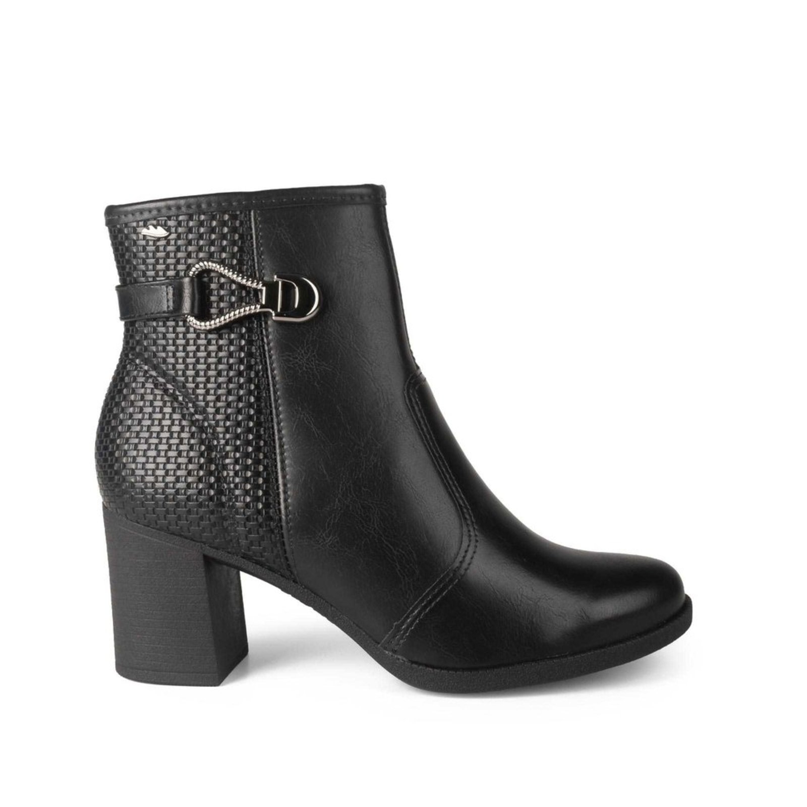 Bota Feminina Dakota Bico Redondo Salto Blocado Médio