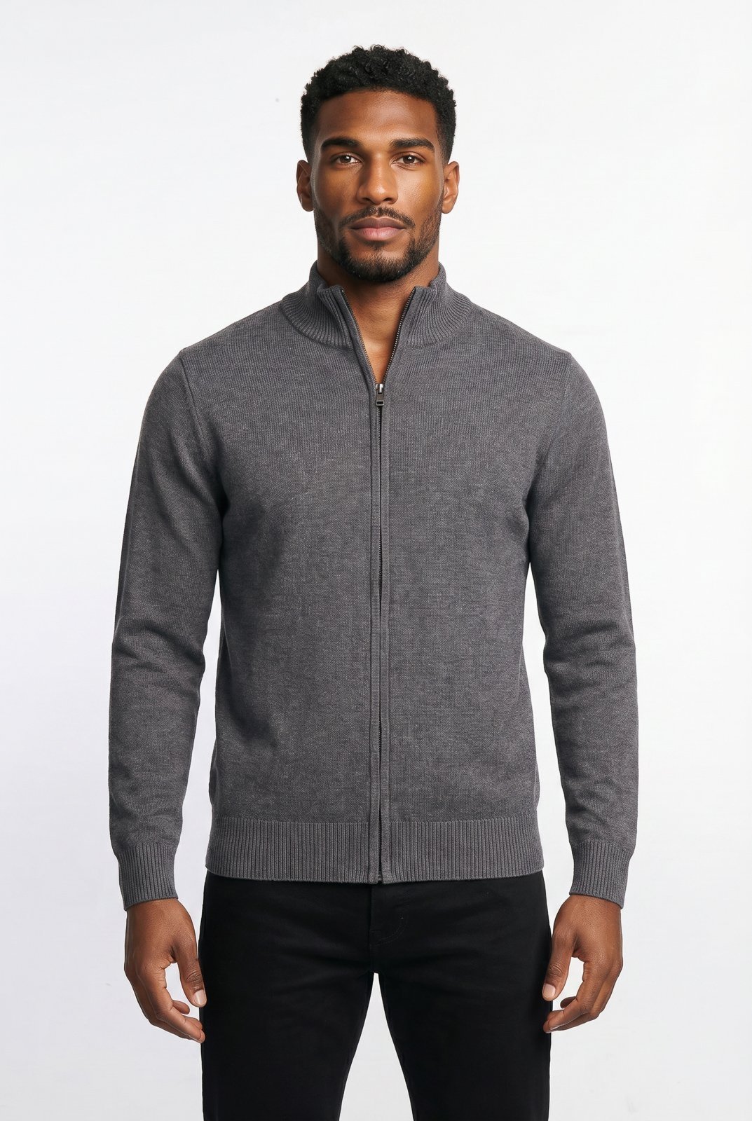 Jaqueta masculina malha leve 69225 - Chumbo