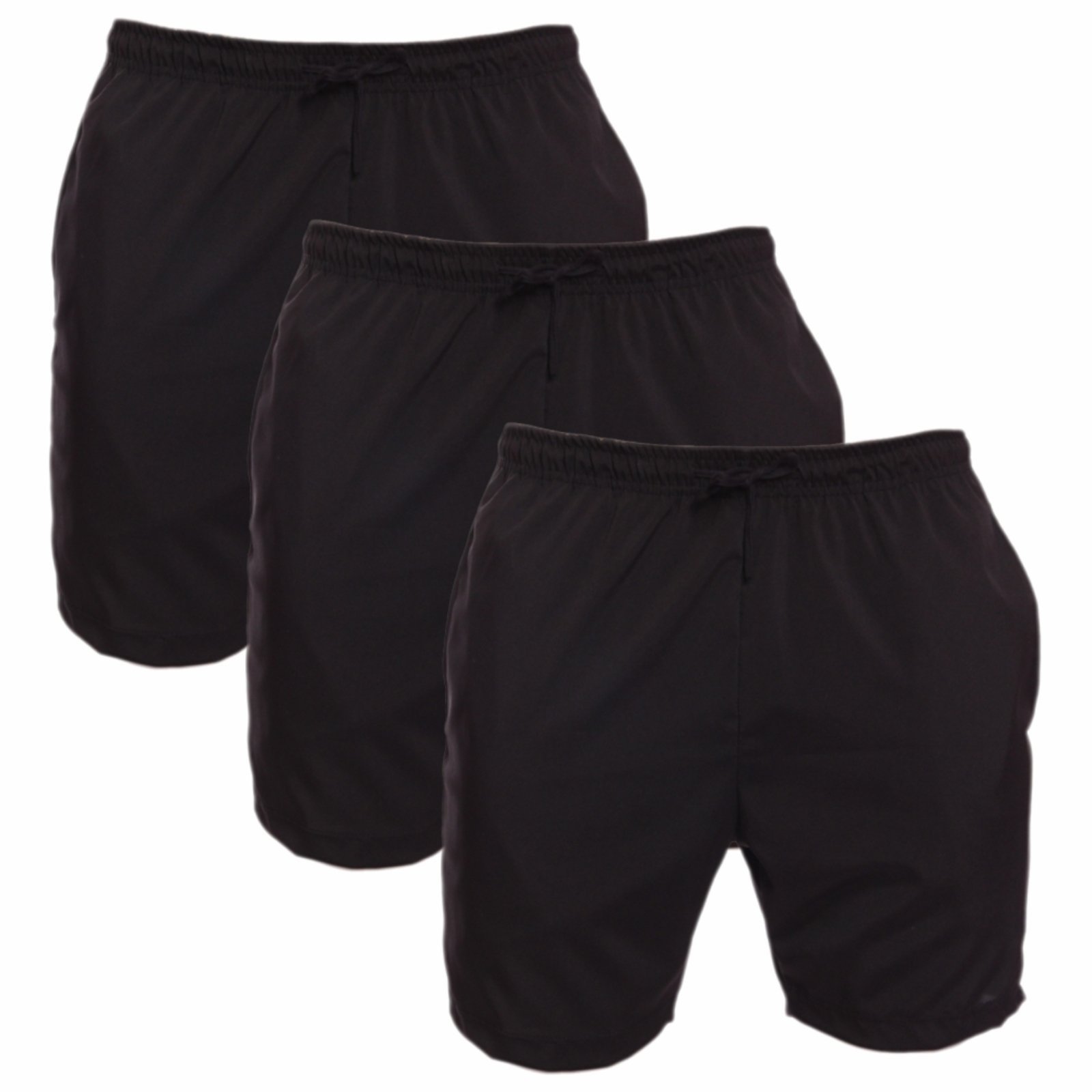 Kit 3 Shorts Tactel Masculino Adulto Estilo Mauricinho Praia Piscina Preto