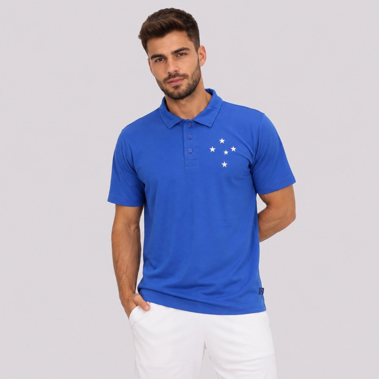 Polo Cruzeiro Piquet Azul