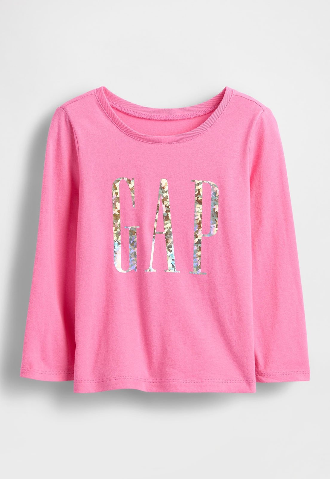 Camiseta GAP Logo Metálico Rosa