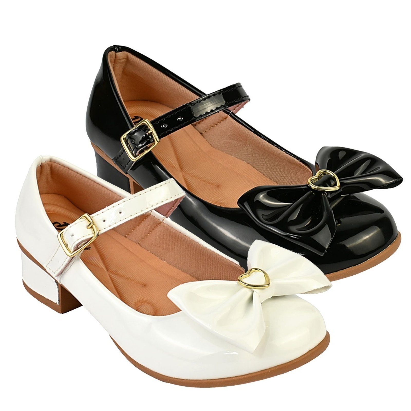 Infantil - Kit Com 2 Pares Sapatilha Feminina De Menina Boneca Do 28 Ao 36 101 - BRANCO E PRETO 500