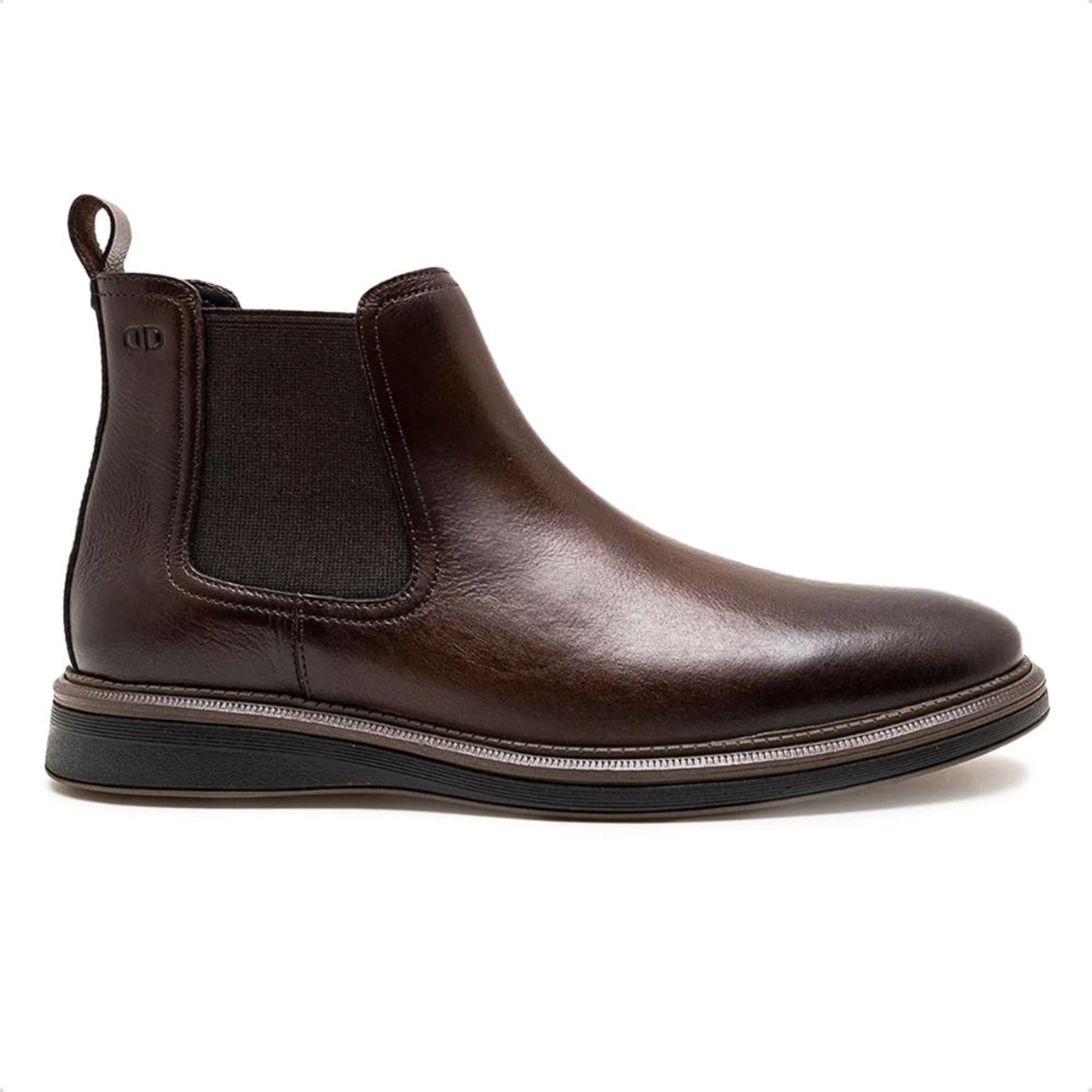 Bota de Couro Democrata Masculina Metropolitan James Hi-Soft 32 Cano Curto 298103 Marrom