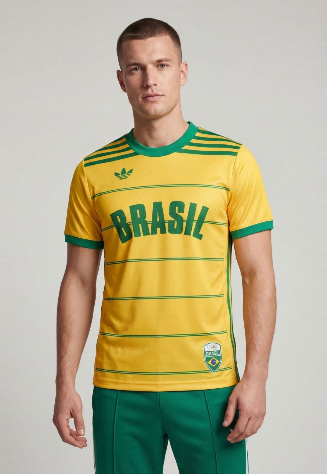 Camiseta Masculina adidas Originals Brasil COB JSY Amarela
