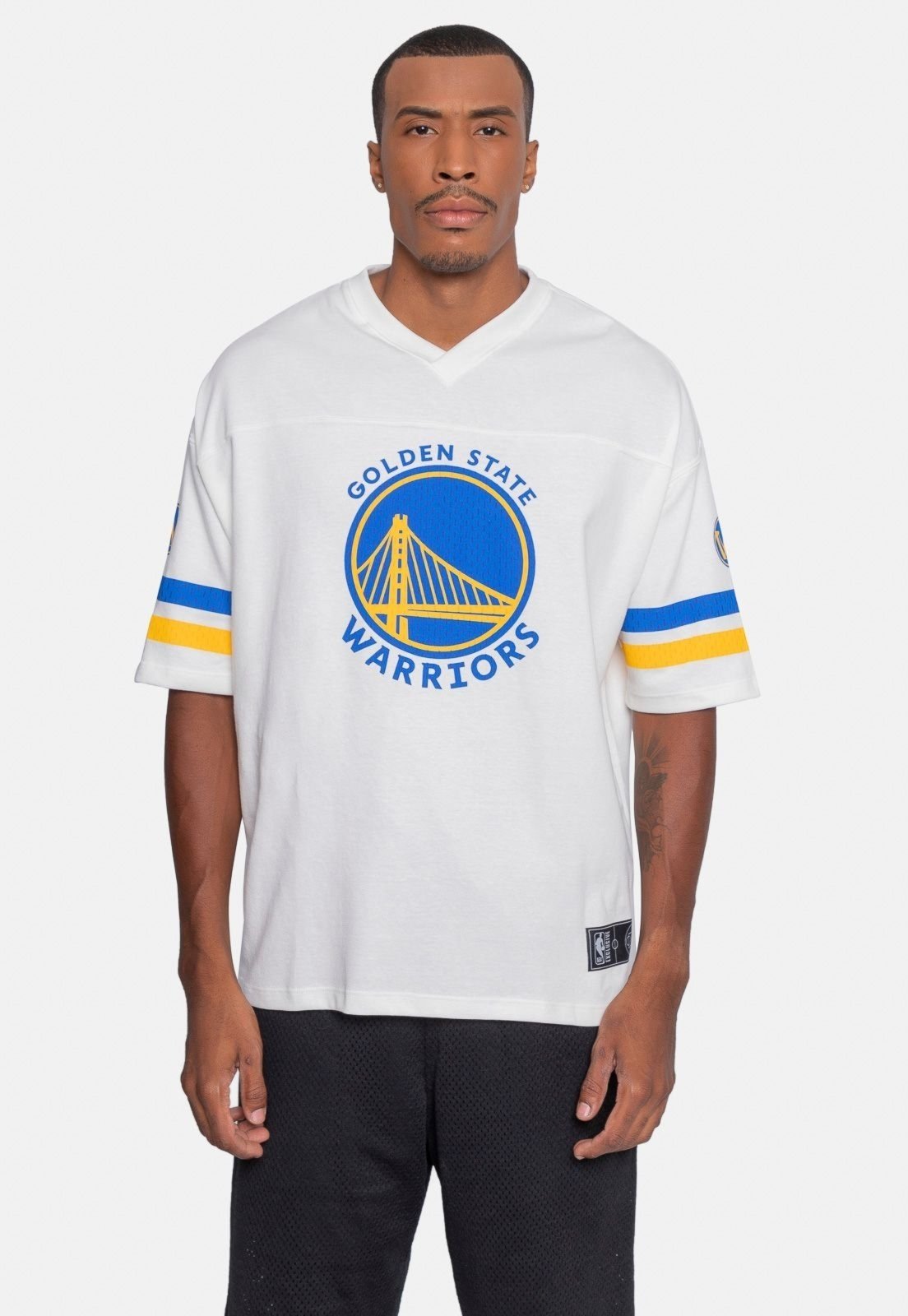 Camiseta NBA Oversize Golden State Warriors Off White