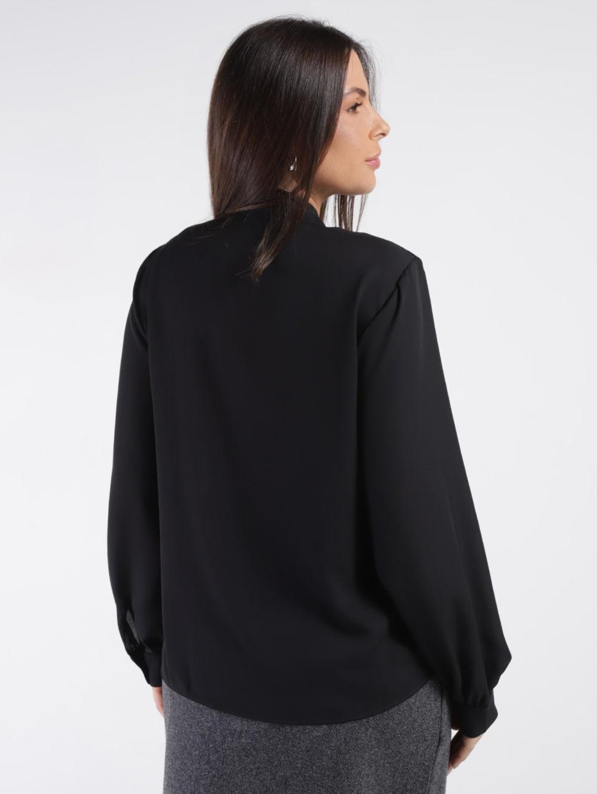 Vista 3 Camisa Crepe Gola Laço Autentique Feminina preto Autentique preto