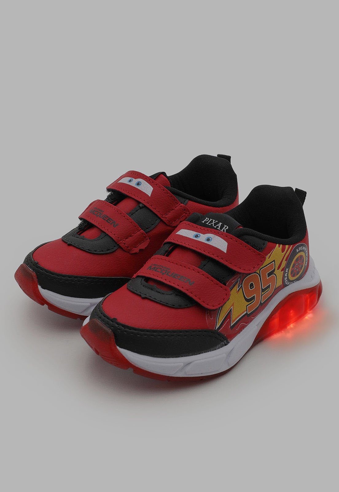Infantil - Tênis Disney Carros Led Vermelho