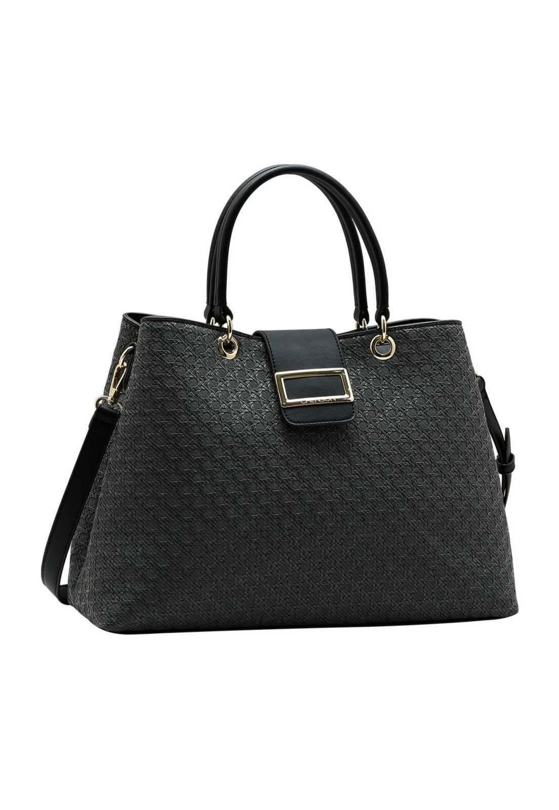 Bolsa Feminina Chenson Mão Tramas 3485957 Preto