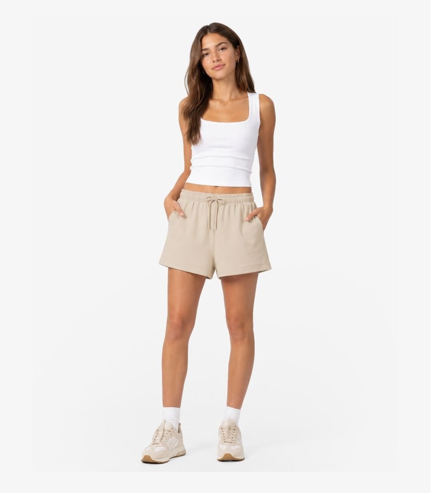 Infantil - Shorts Feminino Molecotton De Viscose Minty Bege
