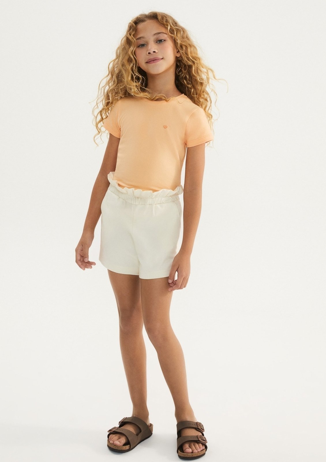 Infantil - Shorts Menina Clochard Em Moletom Hering