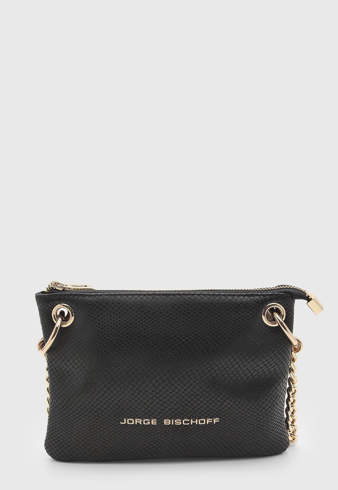 Bolsa Feminina Jorge Bischoff Couro Preta