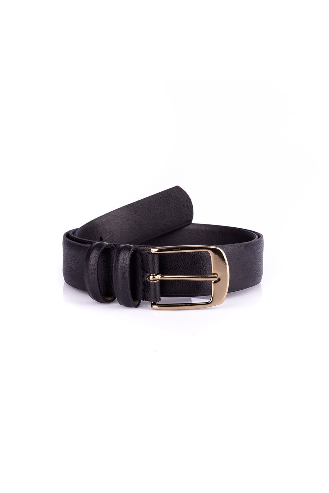 Cinto feminino largo de couro Thalia - Preto