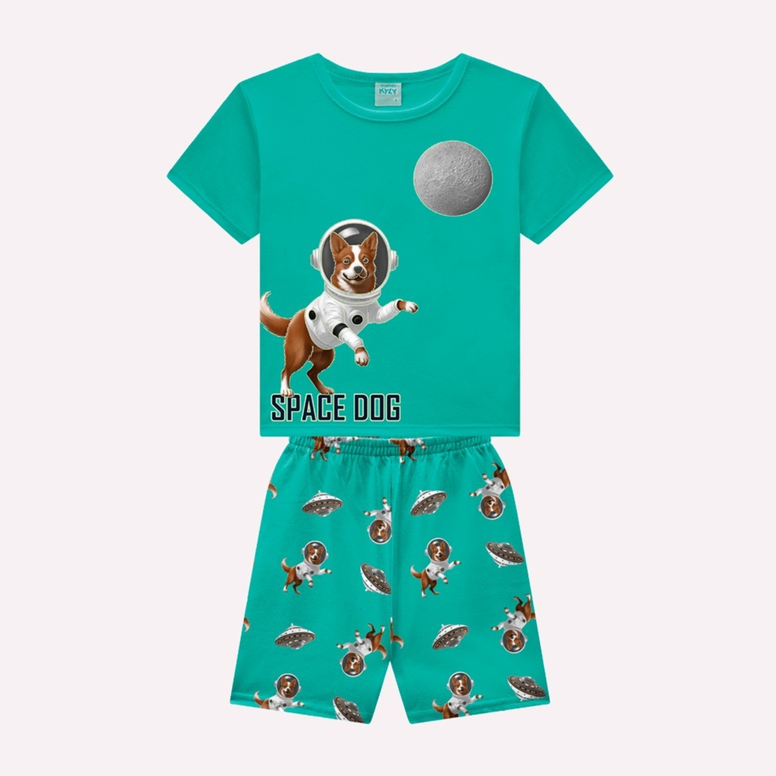 Vista 2 Pijama Menino Cachorrinho Kyly branco Kyly branco
