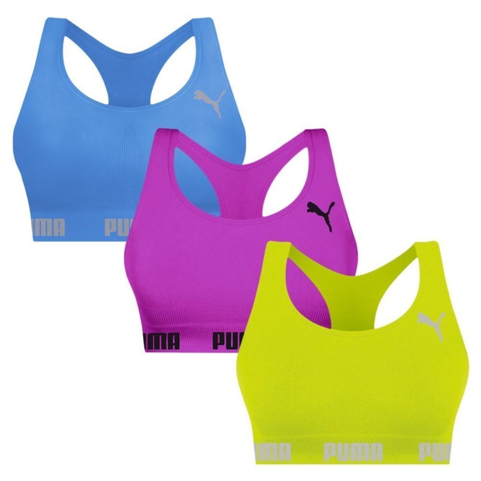 Kit 3 Tops Puma Nadador Sem Costura Feminino – Rosa – puma