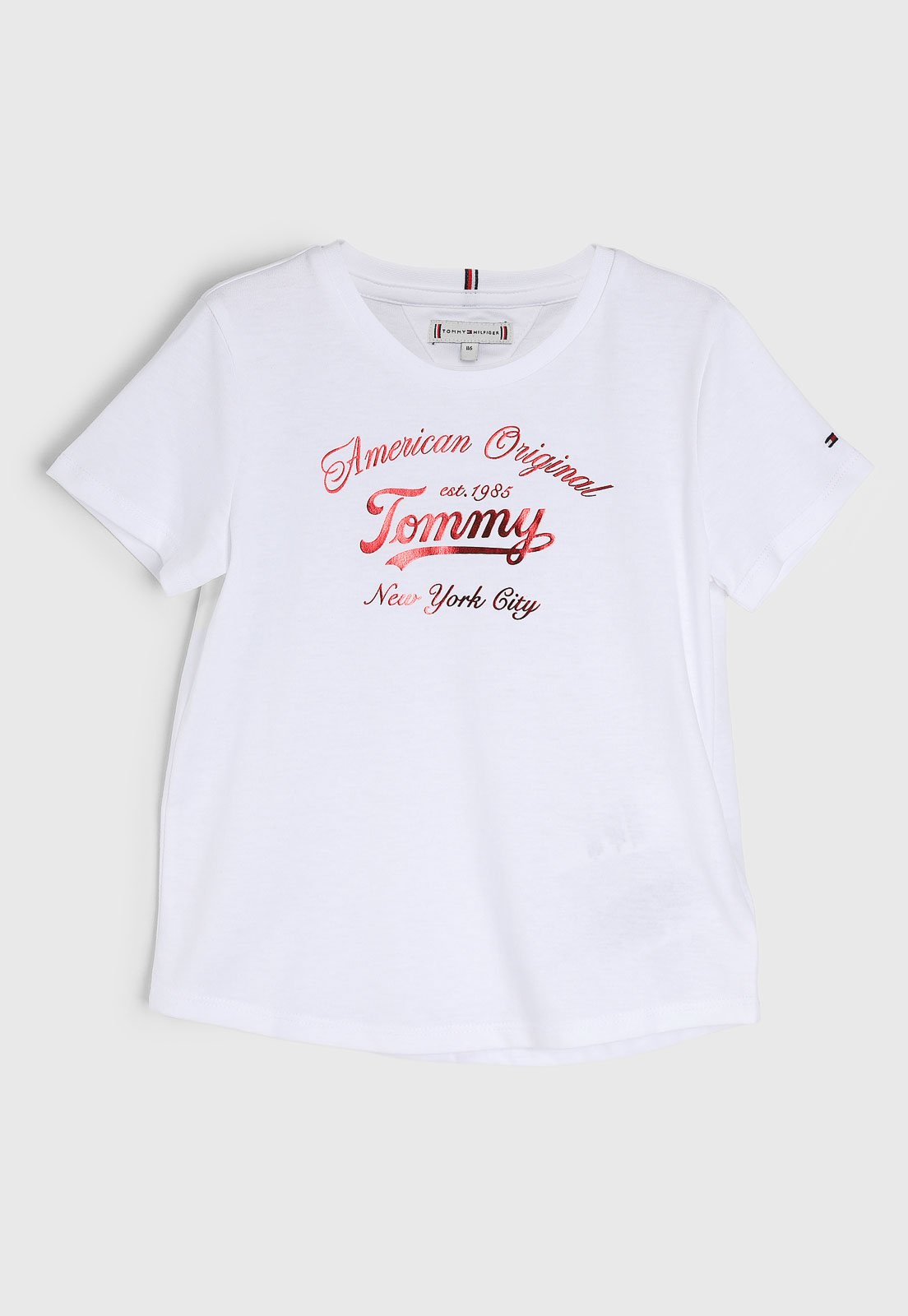 Infantil – Camiseta Manga Curta Tommy Hilfiger Logo Branca