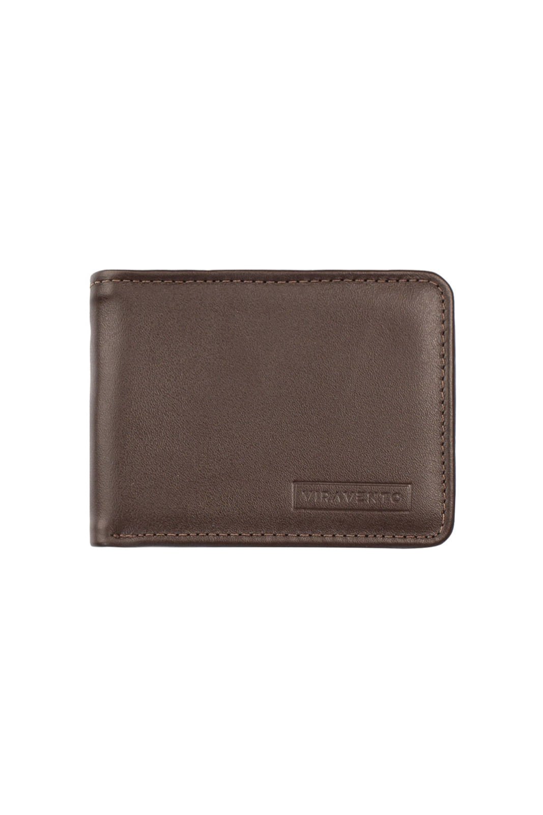 Carteira Vira Vento Masculina Pequena De Couro Italiano Jack 8x10cm – Café